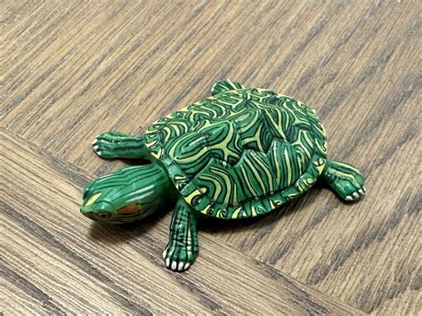 Yujin Takara Kaiyodo Red Ear Slider Pond Turtle PVC Figure Model A V2