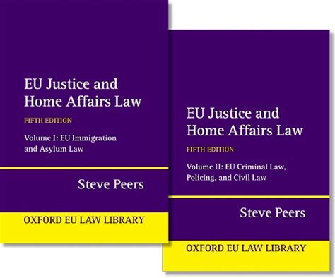 Eu Justice And Home Affairs Law By Steve Peers Buy