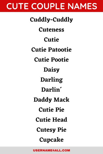 250+ Cute, Adorable, and funny Couple Names & Nicknames Ideas for Love ...