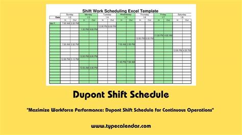 Dupont Shift Schedule Calendar Leta Merrilee