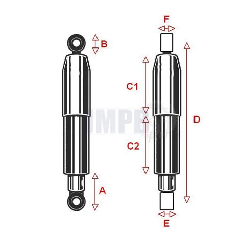 Shock Absorbers Yamaha FS1 Closed Chrome JMPB Parts