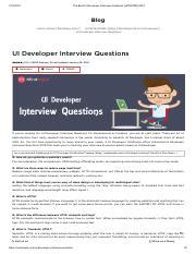 The Best UI Developer Interview Questions UPDATED 2019 Pdf 1 31 2019