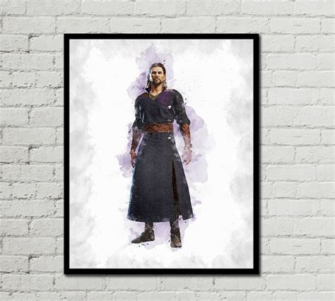 BALDUR'S GATE POSTER Gale Poster Video Game Poster Digital Art Printable Art Wall Art Watercolor ...