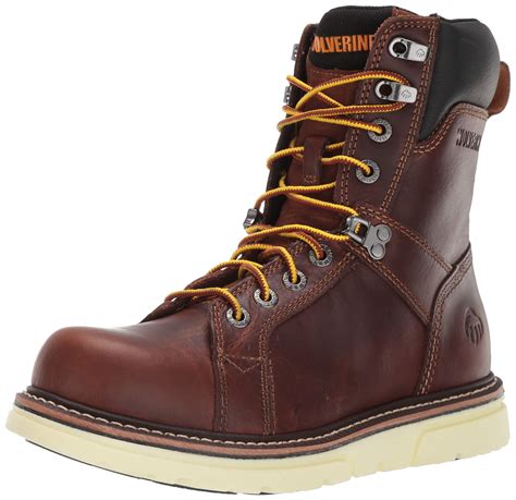 Wolverine Leather I 90 Durashocks Work Boot In Dark Brown Brown For