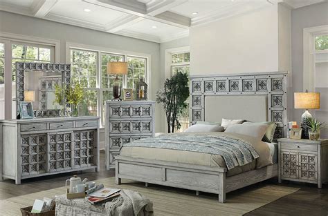 NEW Transitional Gray Wood Bedroom Suite Furniture - SARATOGA 5pc Queen ...