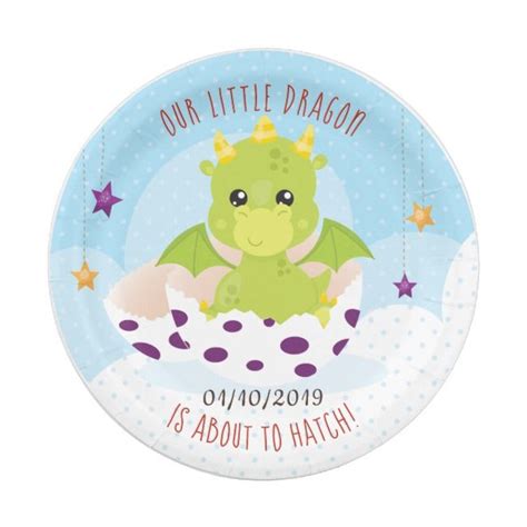 Dragon Baby Shower Paper Plate Dragon Baby Shower Baby Shower Paper