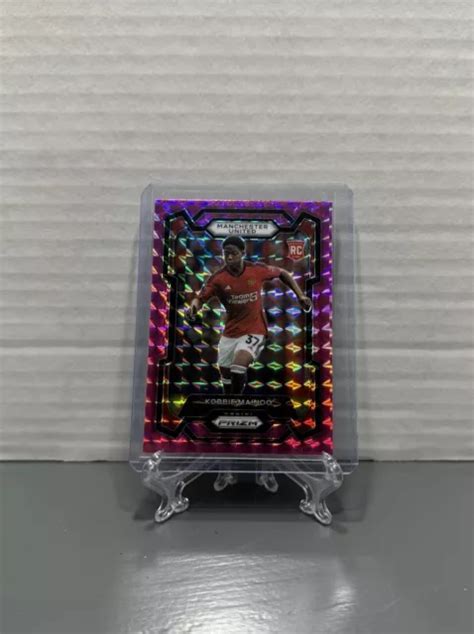 CARTE RECRUE EN mosaïque rose Kobbie Mainoo 23 24 Panini Prizm Premier