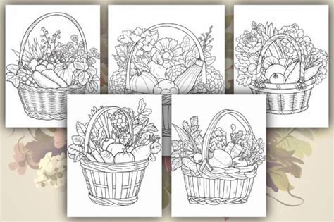 Vegetable Basket Coloring Pages