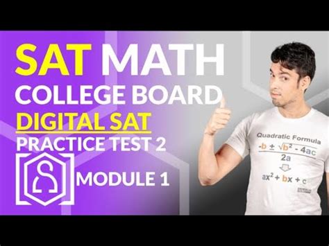 NEW SAT Math DIGITAL SAT Practice Test 2 Module 1 In REAL TIME