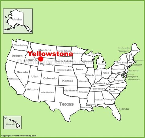 Yellowstone Location On The Us Map