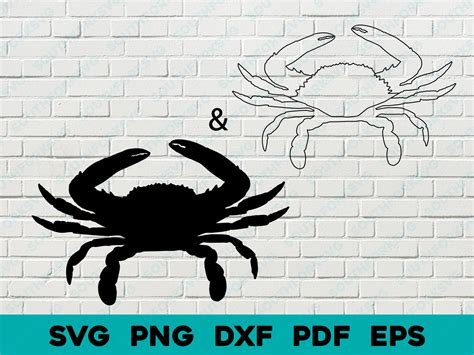 Blue Crab Svg Seafood Svg Ocean Svg Silhouette Shadow Svg Etsy Images