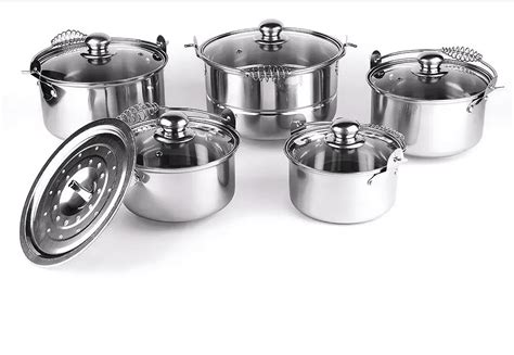 Juego De Ollas Con Tapa Hot Spot Z C Set Acero Inoxidable Hot Spot Z C Bodega Aurrera En