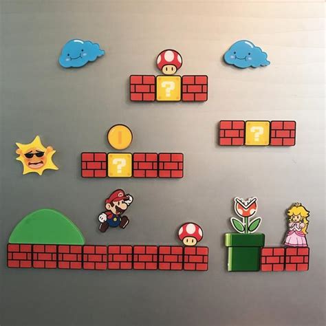 Super Mario Fridge Magnet Set Japan Nakama