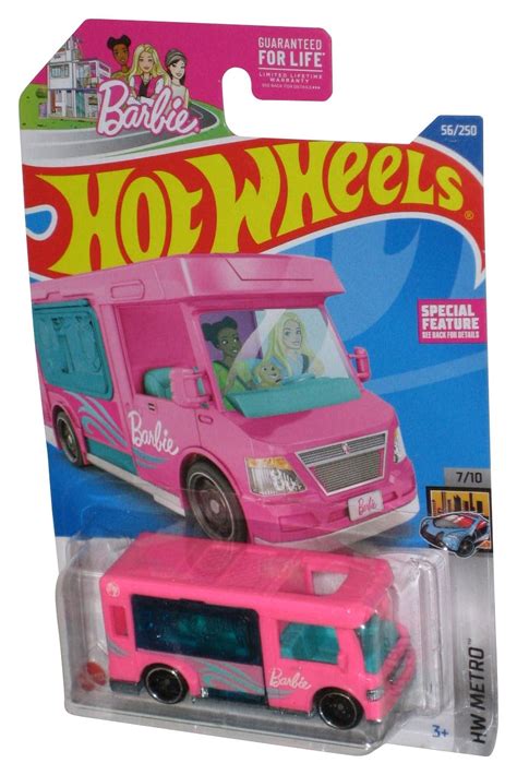 Hot Wheels HW Metro 7 10 2021 Pink Barbie Dream Camper Car 56 250 Cracked Plastic