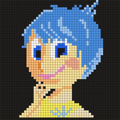 Joy Black Background Perler Bead Pattern Bead Sprites Misc Fuse