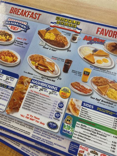 waffle house menu 🧇 | Waffle house menu, Food, Waffles