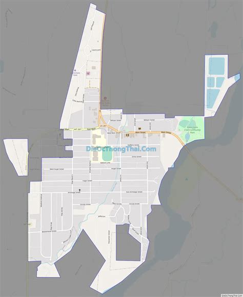 Map of Ennis town, Montana - Thong Thai Real