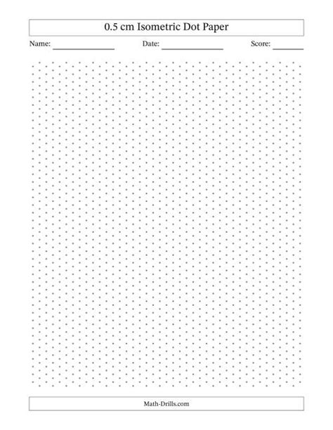 Isometric Dot Paper Printable