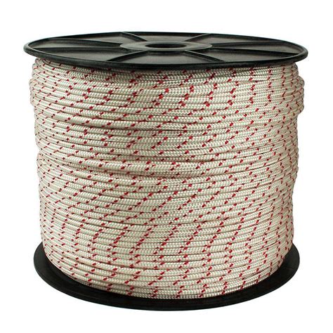 Everbilt 1 4 In X 100 Ft White Braided Nylon And Polypropylene Rope 14066 The Home Depot