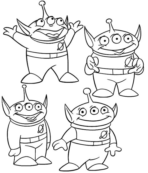 Coloring Page Toys Aliens