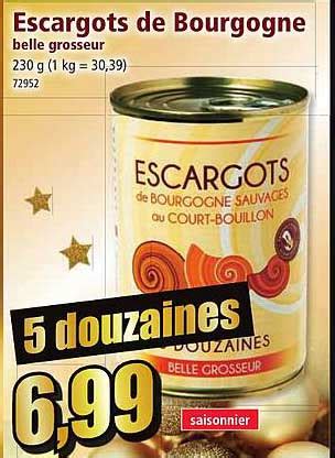 Promo Escargots De Bourgogne Belle Grosseur Chez Norma Icatalogue Fr