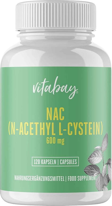 Vitabay NAC Kapseln N Acetyl Cystein 120 Kapseln VEGAN LABORGEPRÜFT