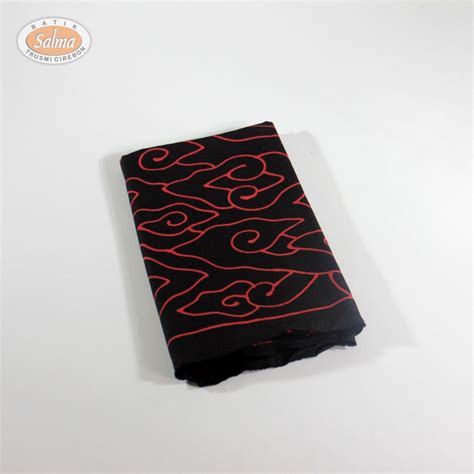 Jual BATIK SALMA Kain Batik Katun Tulis Mega Mendung Dasar Hitam