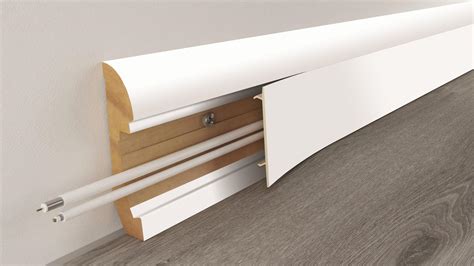 Mdf Skirting Trunking Mm X M White Rockwell Building Plastics