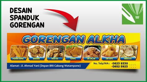 Desain Spanduk Gorengan Ukuran X Cm Di Coreldraw By Emankdesain