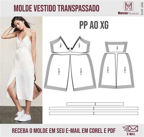 Molde Modelagem Vestido Transpassado Elo