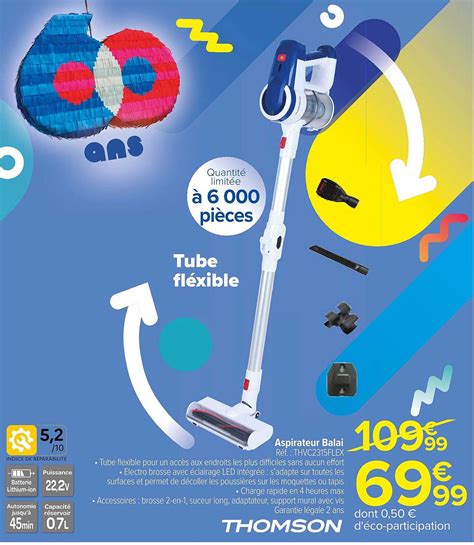 Promo Aspirateur Balai Thomson Chez Carrefour ICatalogue Fr