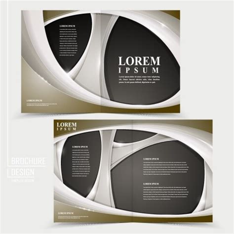 Modern Half Fold Template Design Royalty Free Vector Image