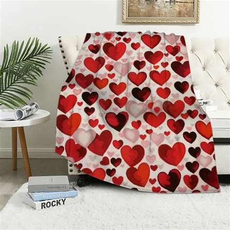 Onetech Blanket And Soft Bed Throws Blanket Valentines Day Love Dark