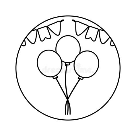 Balloons Frame Circular Stock Illustrations 114 Balloons Frame