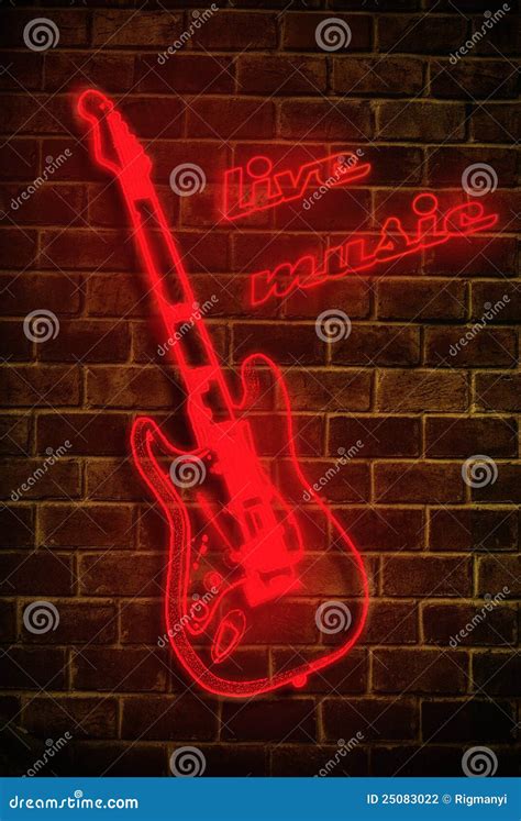 Live music neon sign stock illustration. Illustration of country - 25083022