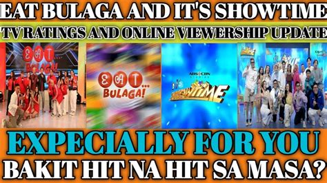 Eat Bulaga And It S Showtime Tv Ratings And Online Viewership Update