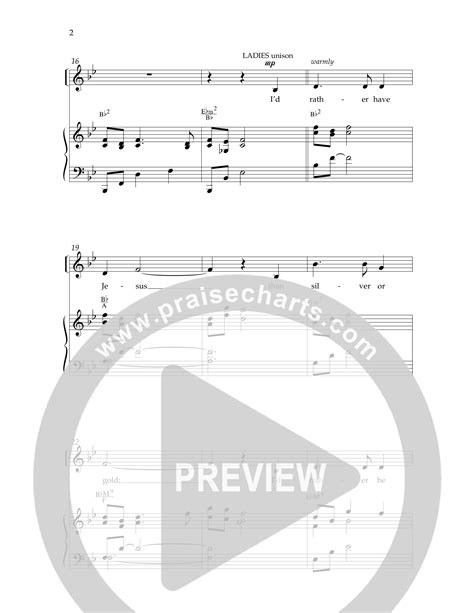 I D Rather Have Jesus Choral Anthem Satb Sheet Music Pdf Lifeway