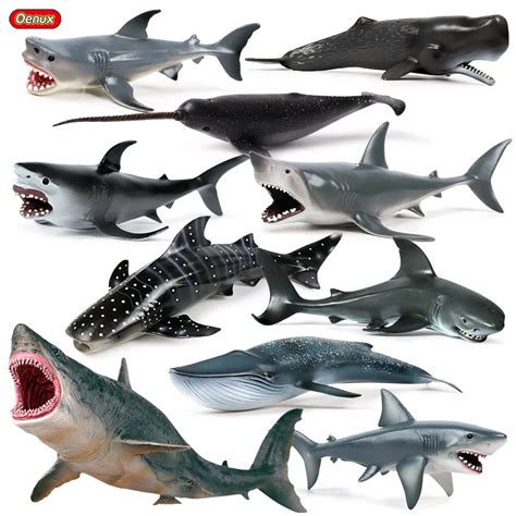 Oenux Sea Life Savage Megalodon Big Shark Orca Sperm Blue Whale Action