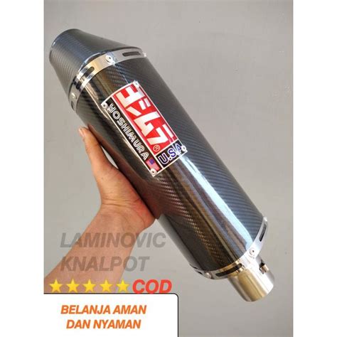 Jual Silincer Yoshimura USA Karbon Knalpot Suara Ngebas Lengkap Klem