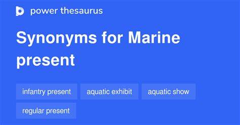 Marine Present Synonyms Words And Phrases For Marine Present