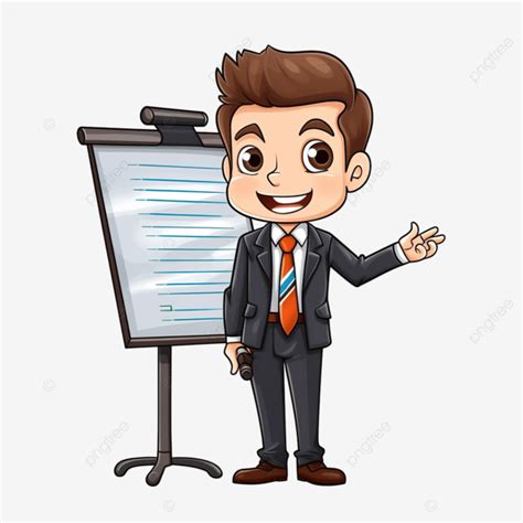 Businessman Presentation Cartoon, Meeting, Business, Teamwork PNG ...