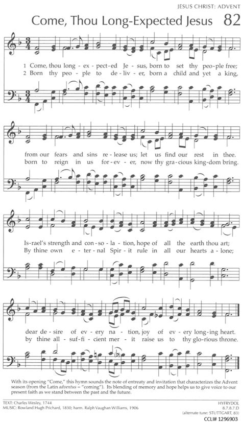 Come, Thou Long-Expected Jesus ~ Hymn 82 ‹ First Presbyterian Winter Haven