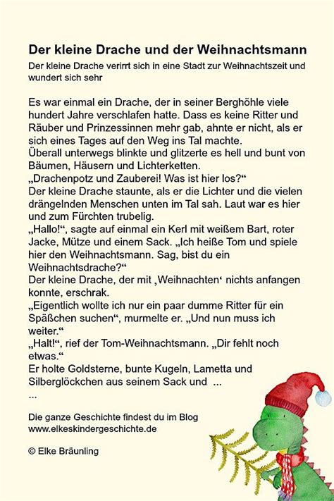 Der Kleine Drache Und Der Weihnachtsmann Elkes Kindergeschichten