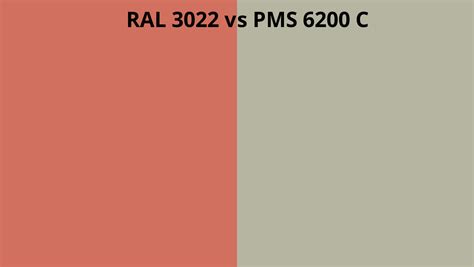 Ral 3022 Vs Pms 6200 C Ral Colour Chart Uk