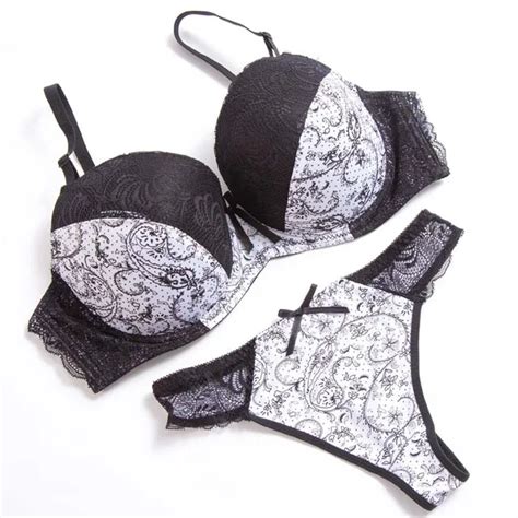 Plus Size C D E F Cup Bra Sets Push Up Sexy Lace