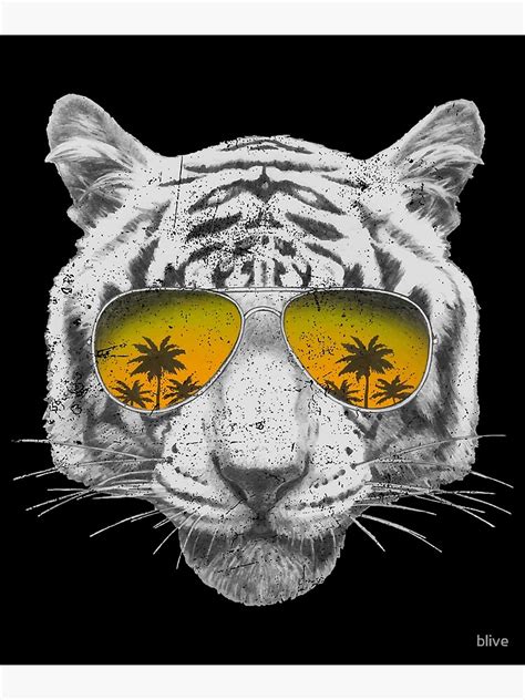 Tiger Head With Sunglasses Shades Product Canvas Print By Blive Redbubble