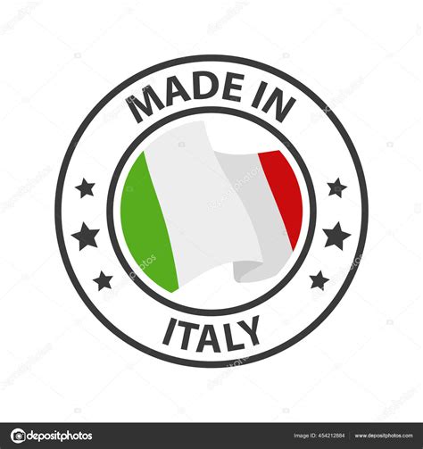 Made Italy Icon Stamp Made Country Flag Stock Vector By ©gt29 454212884