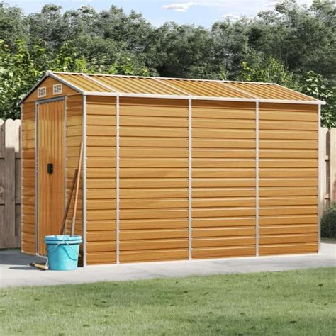 ABB Pwshymi Abri De Jardin Marron Clair 191x300x198 Cm Acier