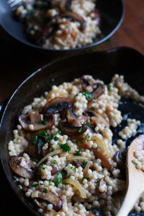 Creamy Mushroom And Israeli Couscous Supper With Michelle Couscous Recipes Pearl Couscous