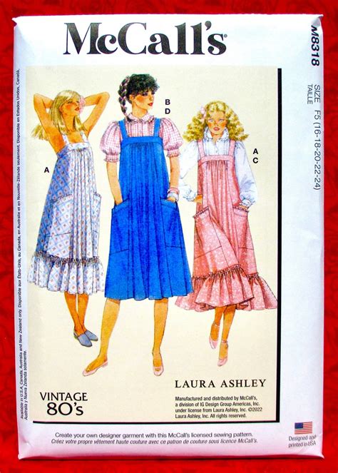 Mccall S Sewing Pattern M8318 Loose Fit Jumper Dress Sundress Blouse